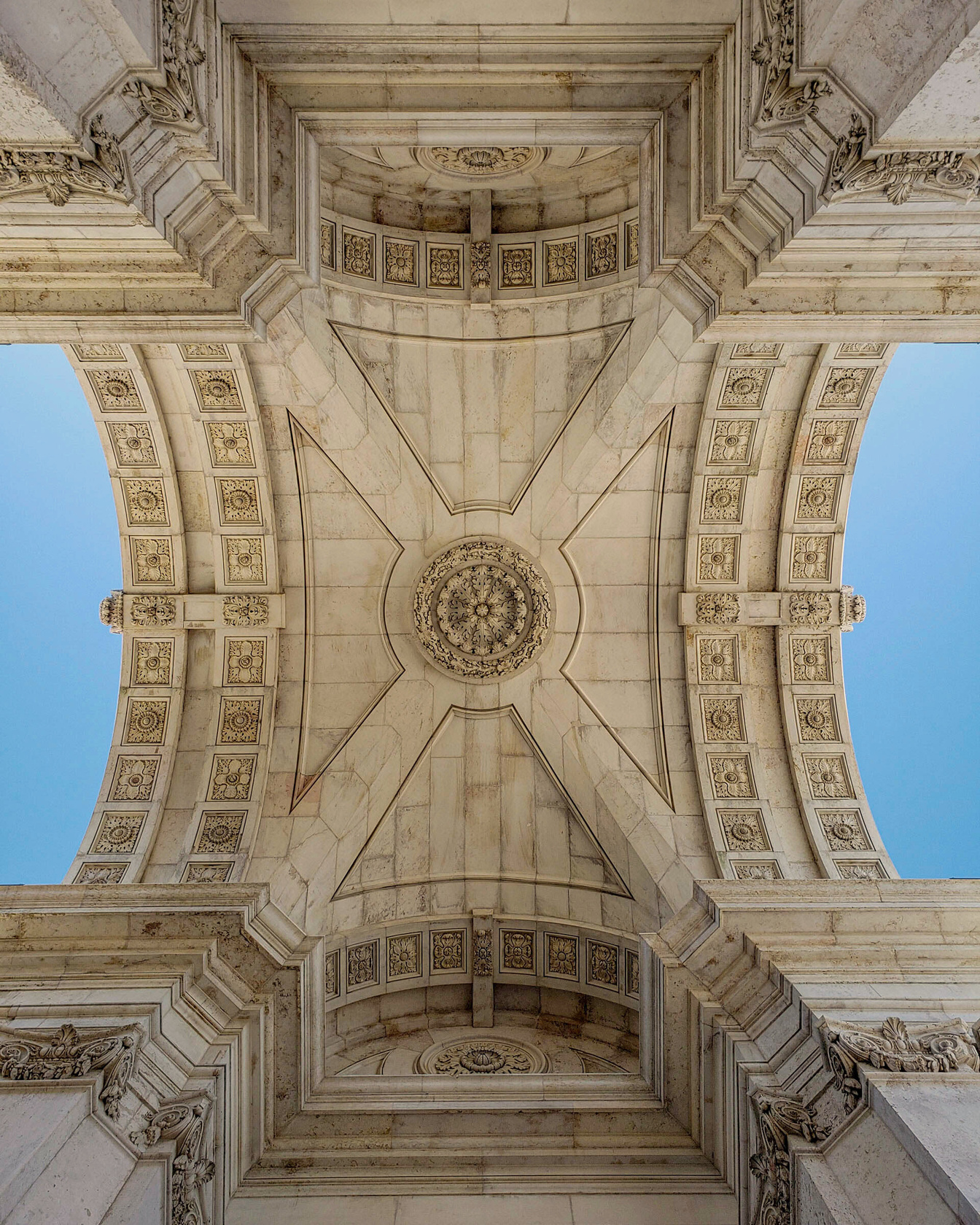 The underside of Lisbon’s Rua Augusta Arch